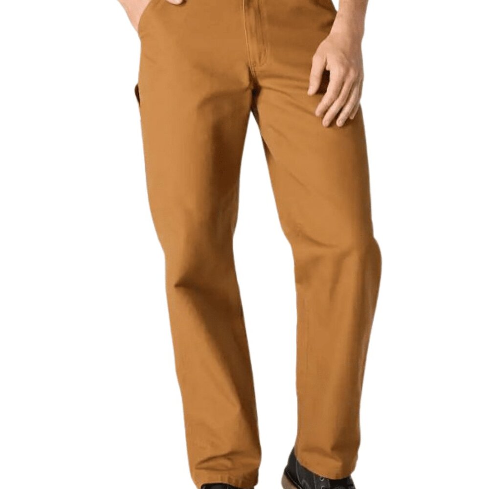 Carhartt Mens B11 Brown Loose Fit Washed Duck Utility Work Pants 44x36 BN0011-M